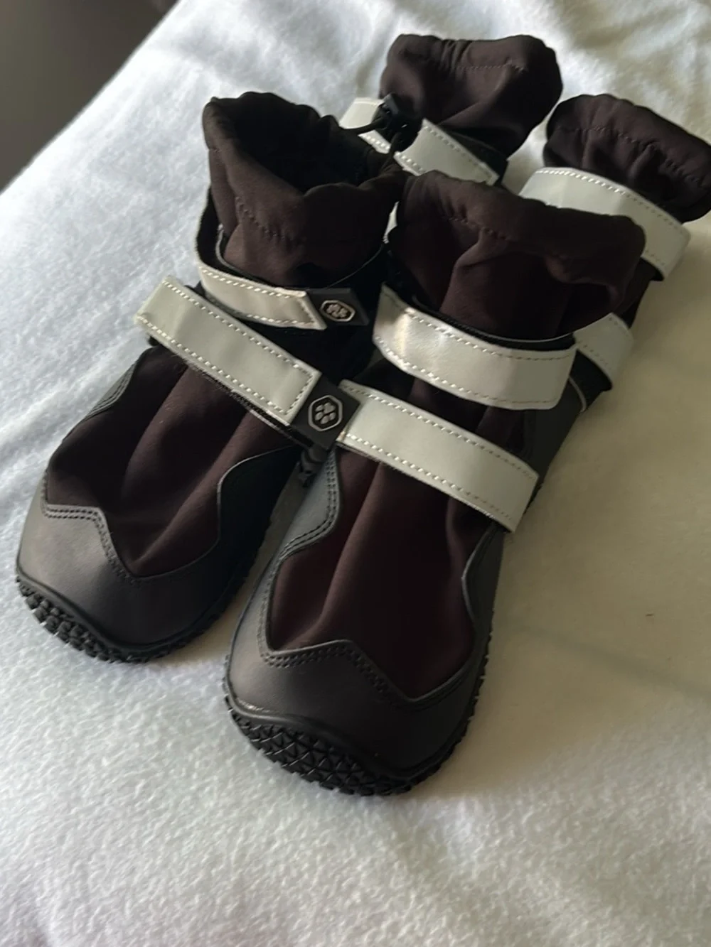 Dog Waterproof Black and White Flex Boots